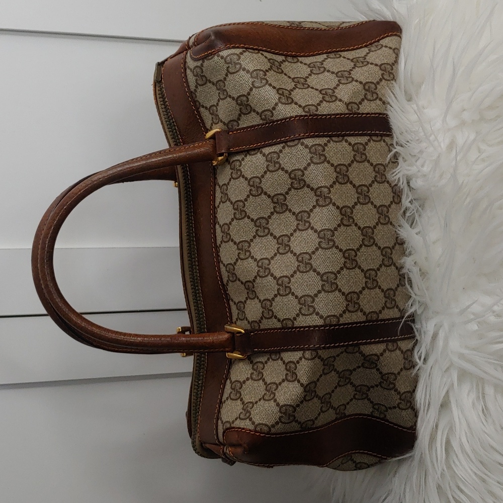 Authentic Vintage Gucci GG Monogram Supreme Boston Doctor Satchel Bag - Picture 4 of 10